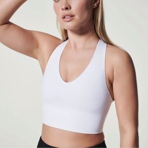 Spanx NWT Longline Medium Support Sports Bra in White Size 2X